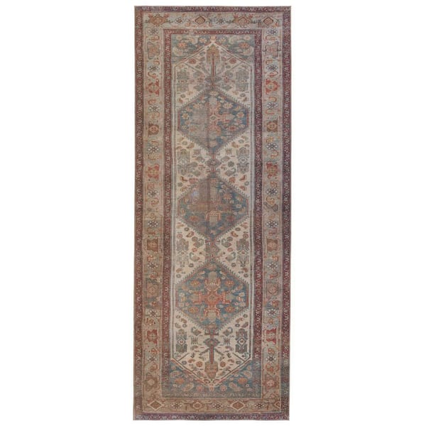 Machine Washable Arkansas Blue 2 ft. x 6 ft. Medallion Area Rug