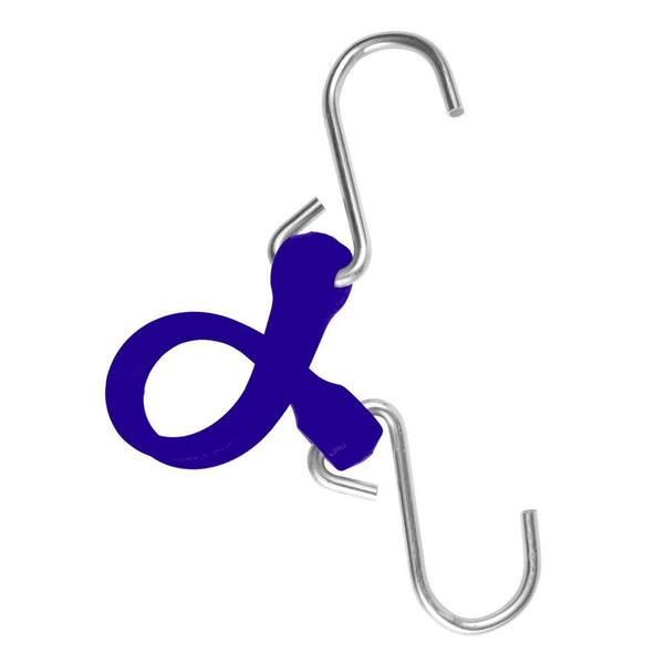 The Perfect Bungee 7 in. EZ-Stretch Polyurethane Bungee Strap with Galvanized S-Hooks (Overall Length: 12 in.) in Purple-DISCONTINUED