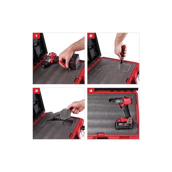 Milwaukee PACKOUT Tool Case with Customizable Foam Insert 48