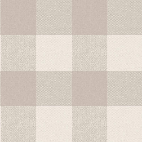 Fine Decor Multi-Colored Ernie Neutral Plaid Matte Wallpaper Sample