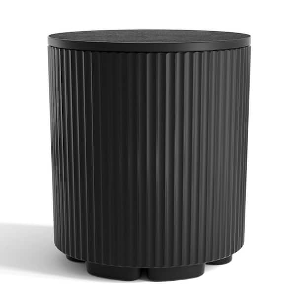 GWRGWR Cool Bar Round Black Plastic 21 in. H Outdoor Cooler Side table
