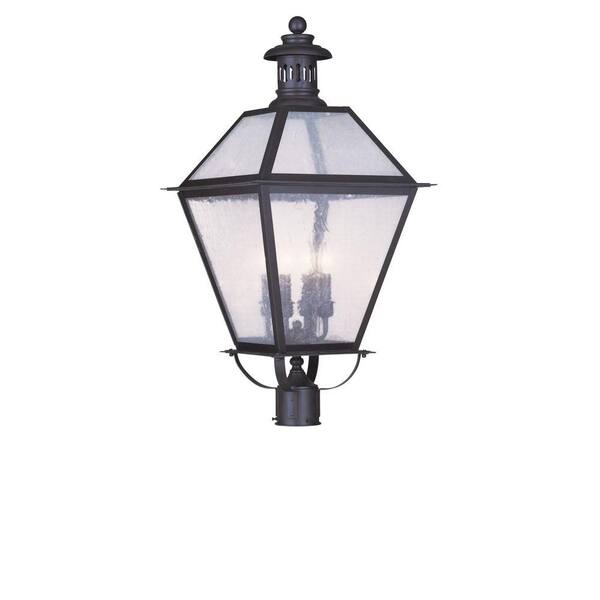 Livex Lighting Waldwick 4 Light Bronze Outdoor Post Top Lantern