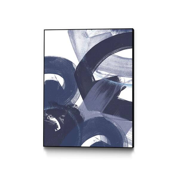 Unbranded 18 in. x 24 in. "Blue on Blue II" by June Erica Vess Framed Wall Art