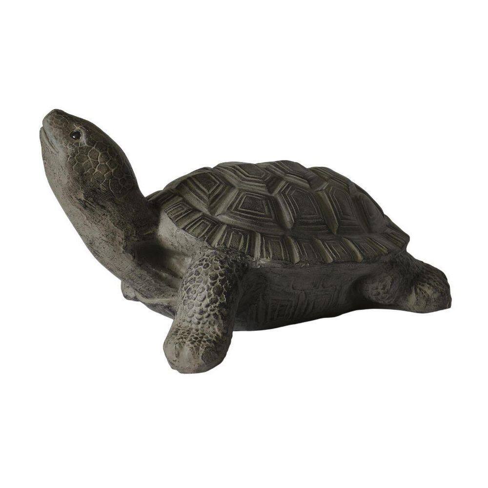 "23.82""L Gray Concrete/MgO Looking Up Turtle Statue, Indoor or Outdoor Decor, Garden Decor, Turtle Statuary" price history on PriceWatchPro