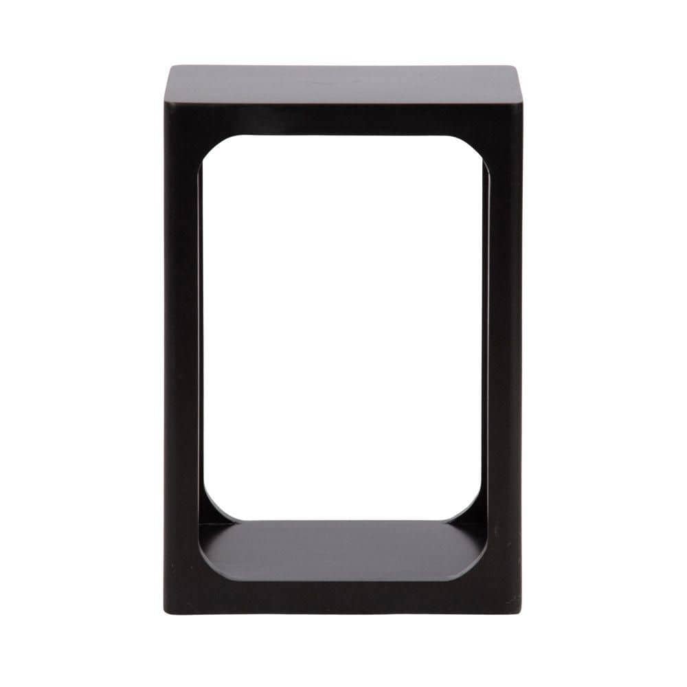 Dahl 16 in. Black Rectangle Solid Wood End Table - thumbnail 4