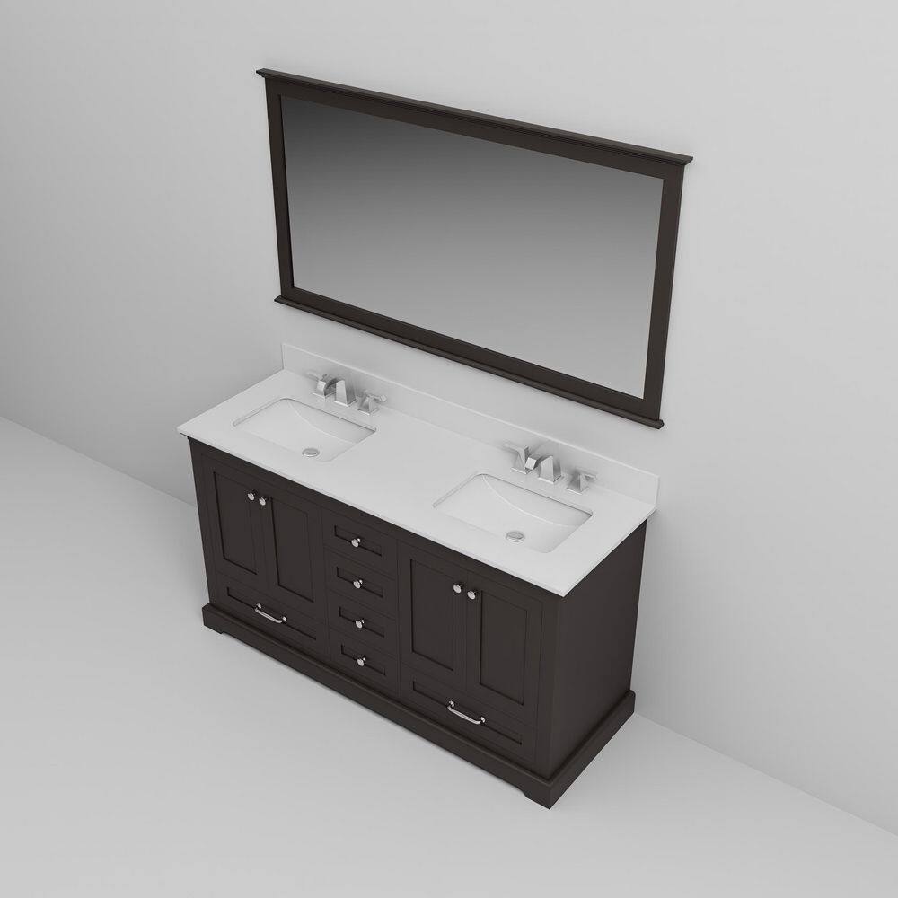 Dukes 60" Espresso Double Freestanding Bath Vanity