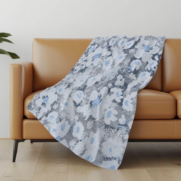 Premium Machine Washable ASB538 Denim 50 in. x 70 in. Sherpa Throw Blanket