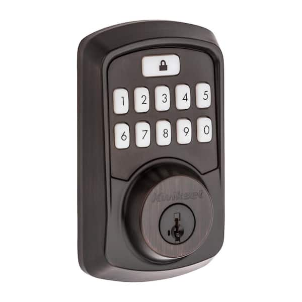 Kwikset Aura Venetian Bronze Single Cylinder Bluetooth Keypad