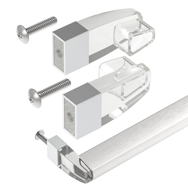 3 in. Shower Door Towel Bar Bracket Silver Chrome Replacement for Alumax Basco Style Framed Shower Doors (1-Pair)