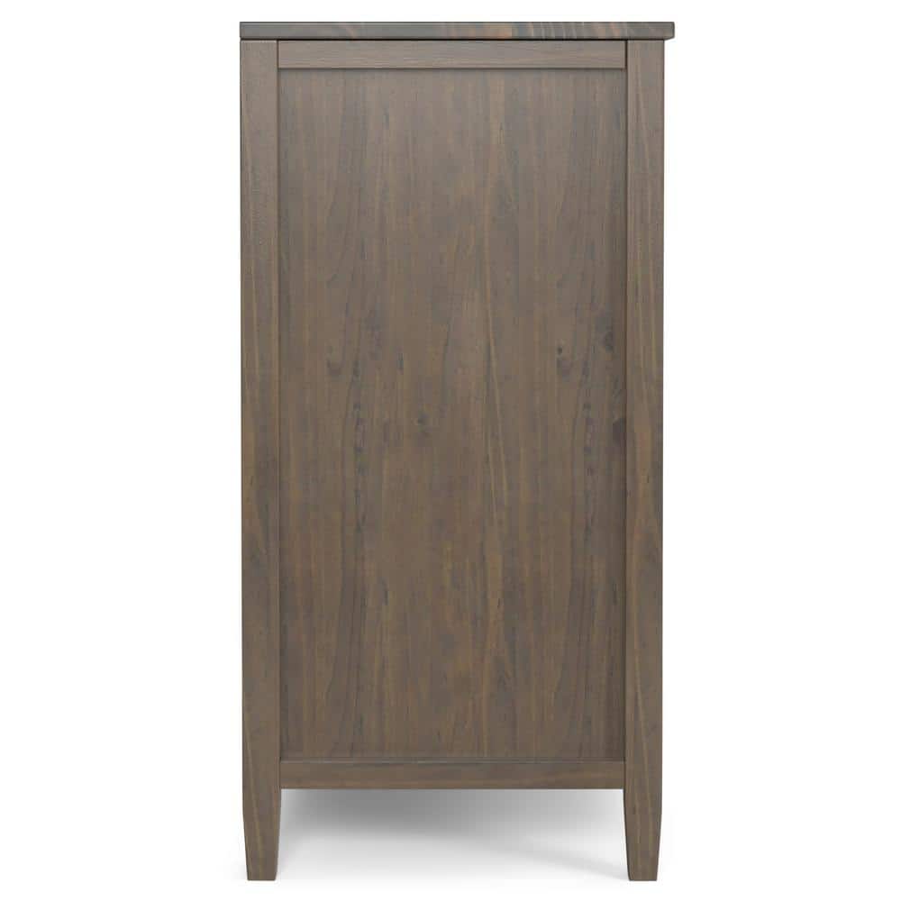 Smoky Brown Solid Wood 54" Transitional Sideboard with Storage