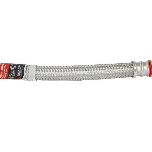 Everbilt 3/4 in FIP x 3/4 in Compression x 1.5 Ft Water Heater Braided Connector 
