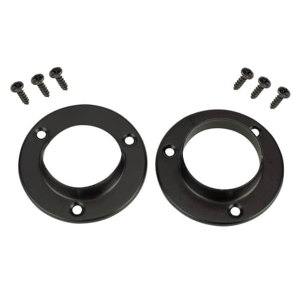 Everbilt 1-3/8 in. Oil-Rubbed Bronze Metal Pole Sockets (2-Pack)