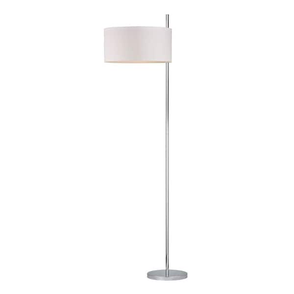 Titan Lighting Attwood 64 in. Polished Nickel Floor Lamp