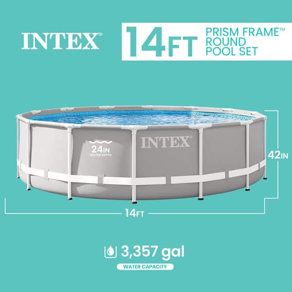 Prism Frame 14 ft. Round 42 in. Deep Above Ground Pool Set