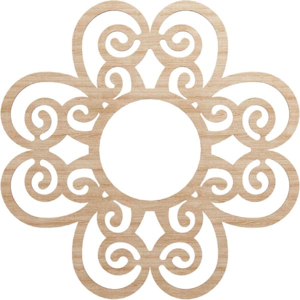 Ekena Millwork 0.25 in. x 32 in. x 32 in. Wood (Alder) Medallion Moulding