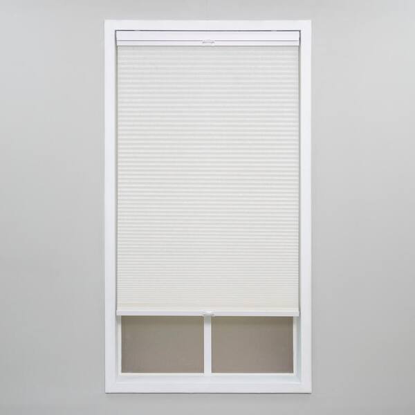 Perfect Lift Window Treatment White Cordless Top-Down Bottom-Up Light Filtering Polyester Cellular Shades - 27.5 in. W x 72 in. L