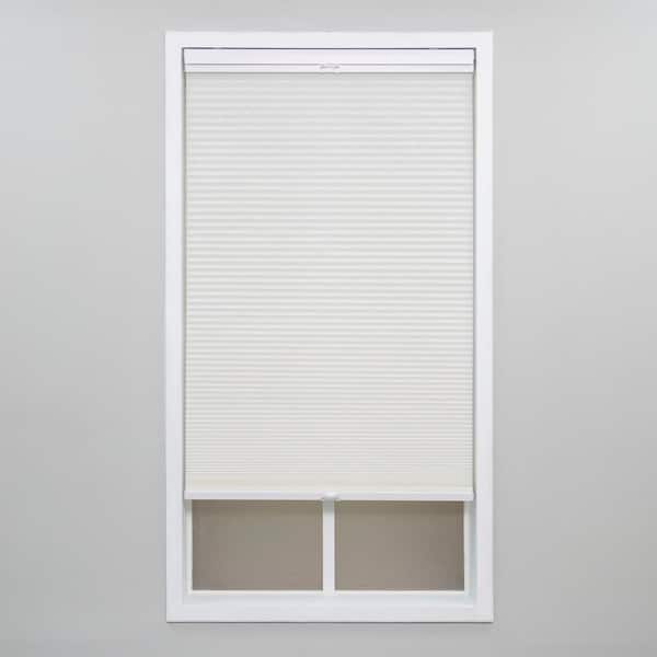Perfect Lift Window Treatment White Cordless Top-Down Bottom-Up Light Filtering Polyester Cellular Shades - 34.5 in. W x 72 in. L
