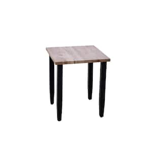 Outdoor Patio Brown Square Dining Side Table with Wood Grain Top (1-Pack)