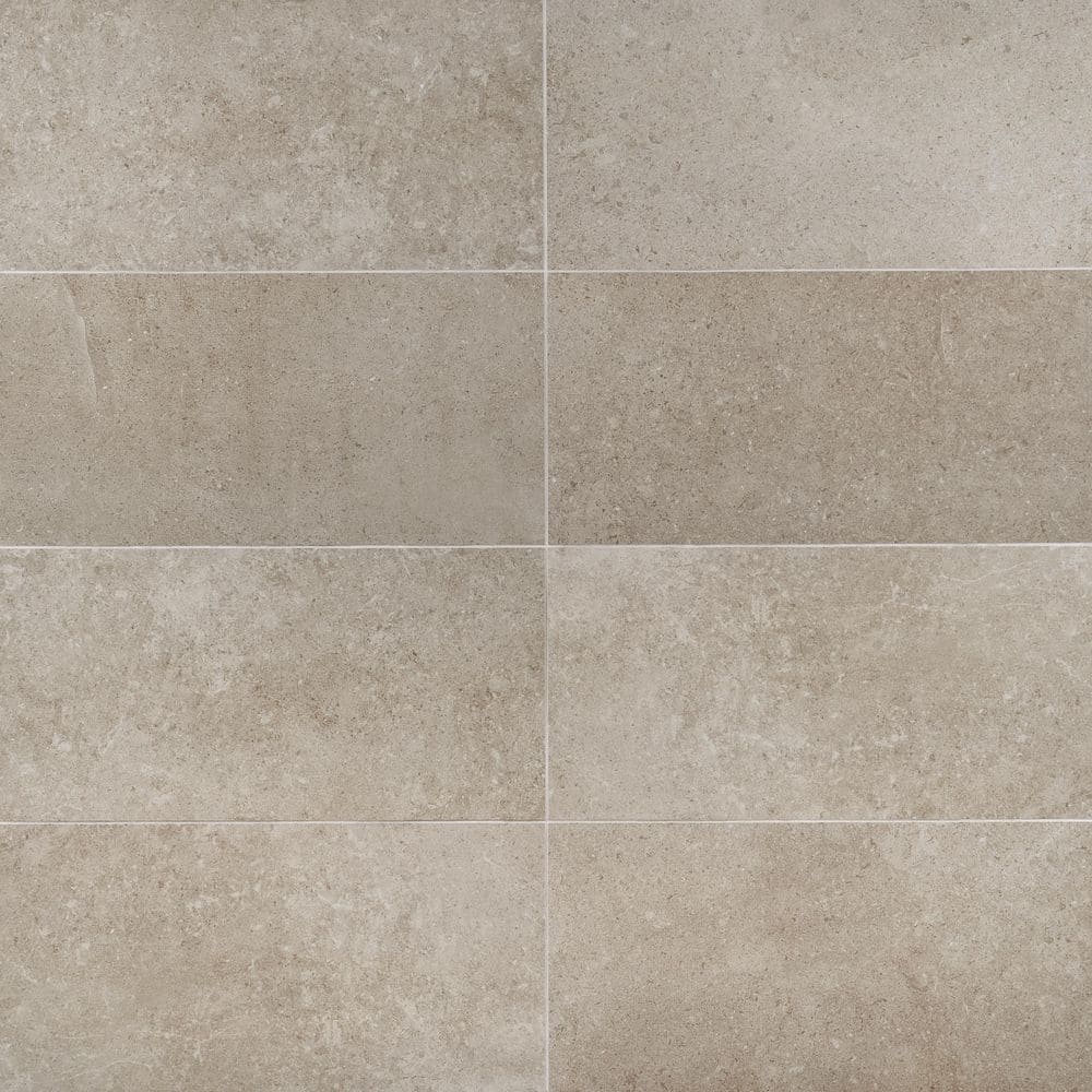 Iris Large Matte Porcelain Floor and Wall Tile in Ivory