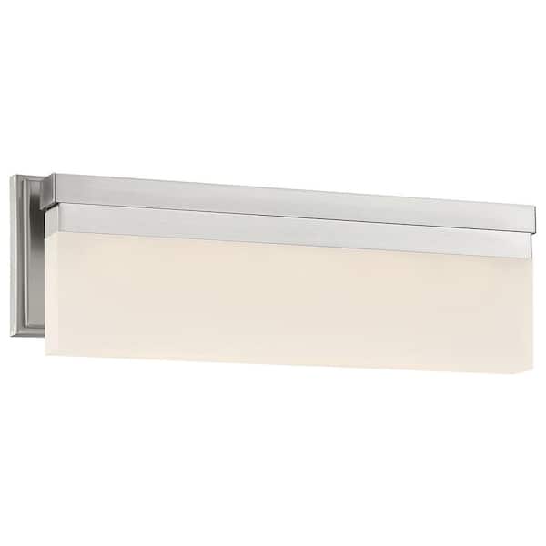 Skinny 28-Watt Brushed Nickel Integrated LED Bath Light