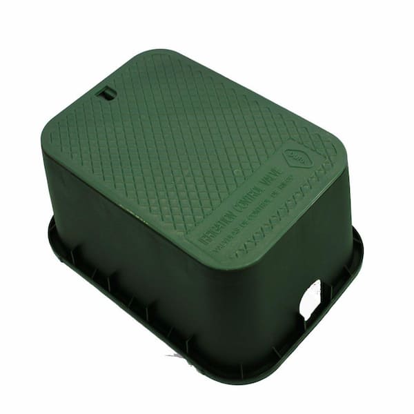 DURA 15 in. x 21 in. x 12 in. Deep Rectangular Valve Box in Green Body and Lid