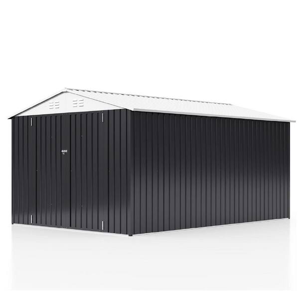 AirWire 8 ft. W x 12 ft. D Outdoor Storage Metal Shed with Updated