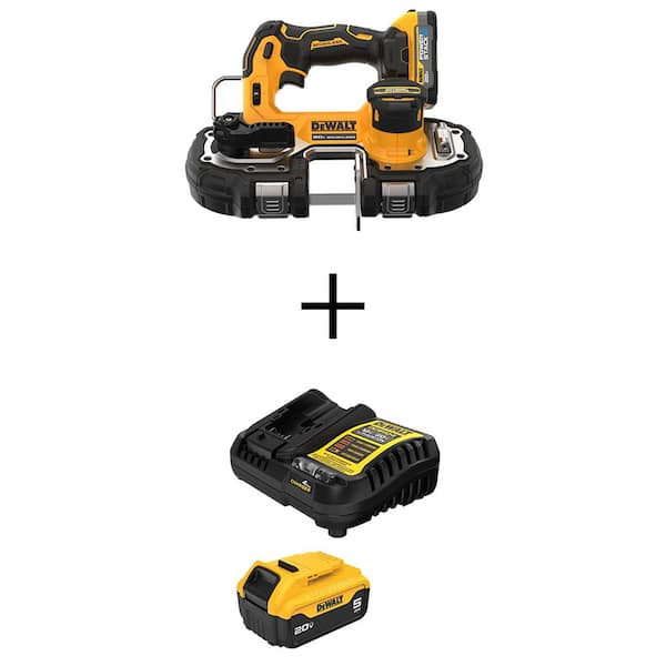 ATOMIC 20V MAX Lithium-Ion Cordless 1-1/4 in. Bandsaw Kit with 1.7 Ah and 5.0 Ah Batteries and (2) Chargers