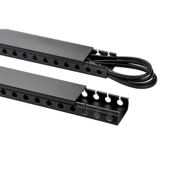 Electriduct J-Channel Cable Raceway Kit - 4 Pack, White, Self-Adhesive Cord Organizer For Desks & TVs - View #13
