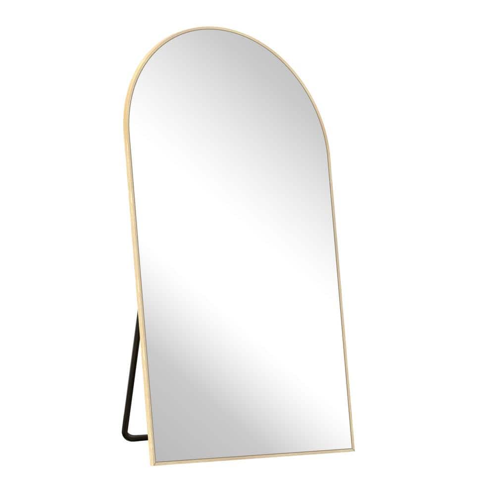28 in. W x 71.2 in. H Modern Arched Aluminum Frame Gold Floor Full-length Mirror Wall Mirror price history on PriceWatchPro