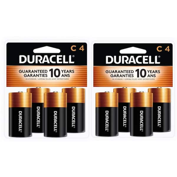 Duracell Coppertop Alkaline C Battery Mix Pack 4-Count (8 Total Batteries)