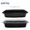 SNAP PAK 16 oz. Deli Style Plastic Food Storage / Meal Prep Containers with  Lids. (50 Pack) SM-294 - The Home Depot