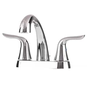 Impressions Collection 4 in. Centerset 2-Handle Bathroom Faucet with 50/50 Pop-Up in Chrome