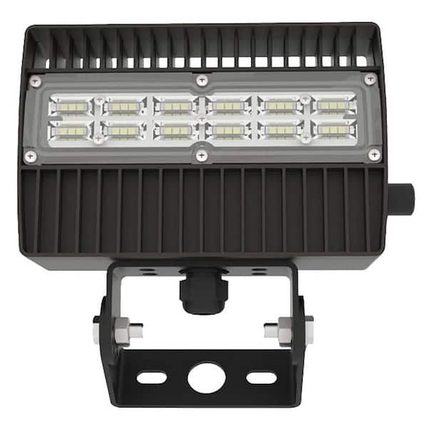 Mydepot 20-Watt Equivalent 2080 Lumen 120° Degree Black Dusk to Dawn Integrated LED Flood Light with U-Bracket (1-Pack)
