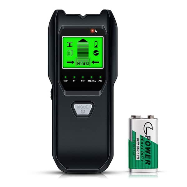 5 in 1 Electronic Stud Finder Wall Scanner with Upgraded Smart Sensor Audio Alarm HD LCD Frosted Black