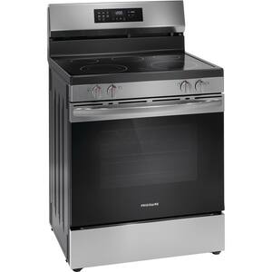 30 in. 5.3 cu. ft. 5 Element Freestanding Self-Cleaning Electric Range in Stainless Steel with Air Fry