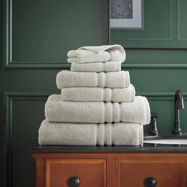 _Gray Line White Kitchen Towels Blanks 100% Cotton - Smart Needle