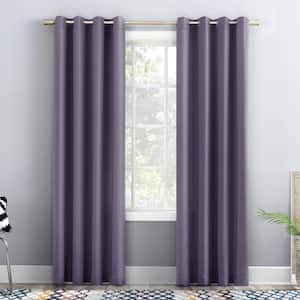 Gregory Room Darkening 54 in. W x 63 in. L Grommet Curtain Panel in Lavender