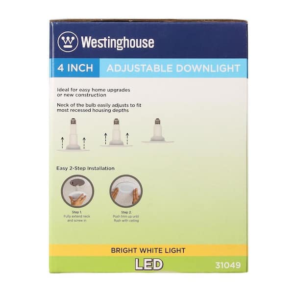 Westinghouse 3 in. to 4 in. White Integrated LED Recessed Trim