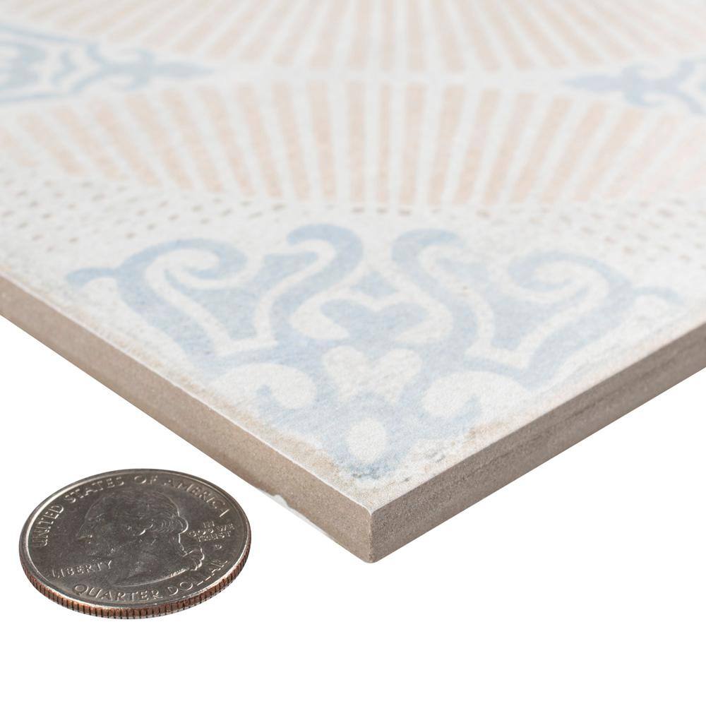 Barcelona Decor Guell 6" Matte Porcelain Vintage Floor & Wall Tile