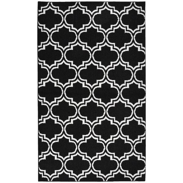 Garland Rug Silhouette Black/White 5 ft. x 7 ft. Area Rug