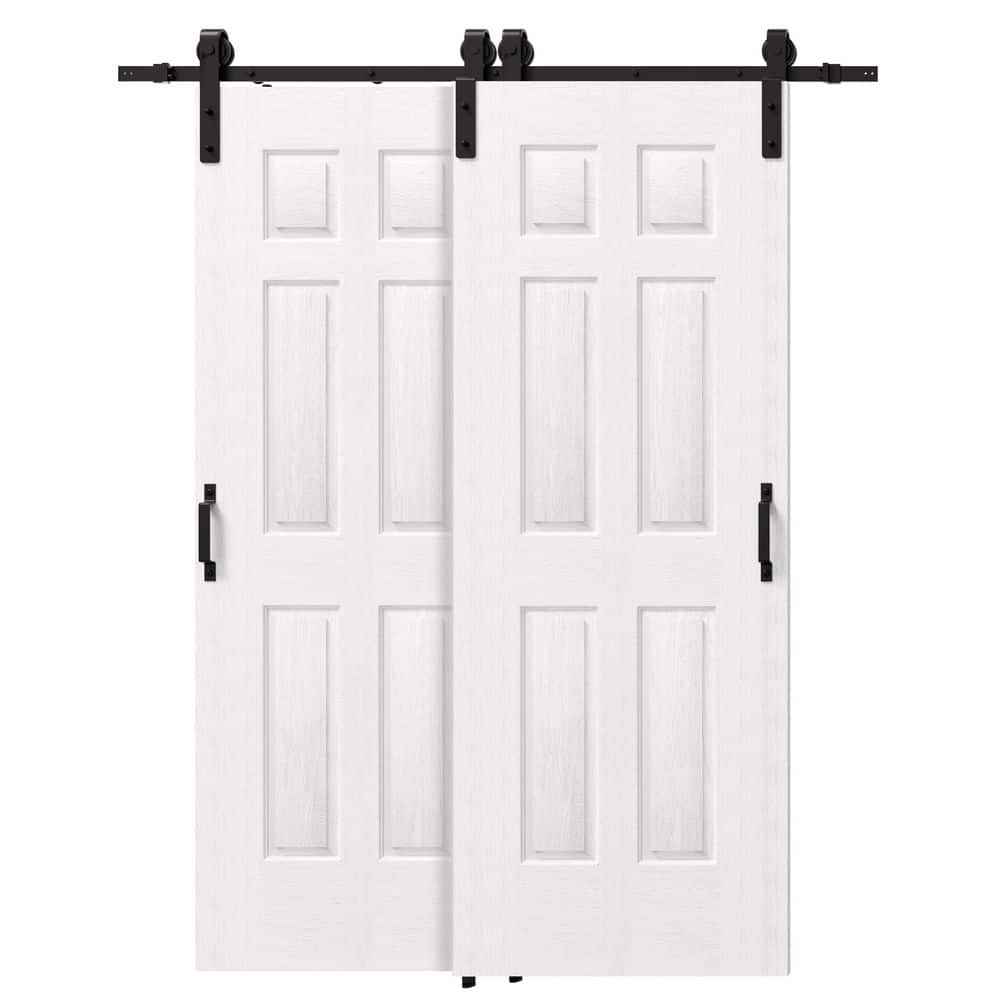 TENONER 52 in x 84 in. (Double 30 in.) 6-Panel Hollow Core White