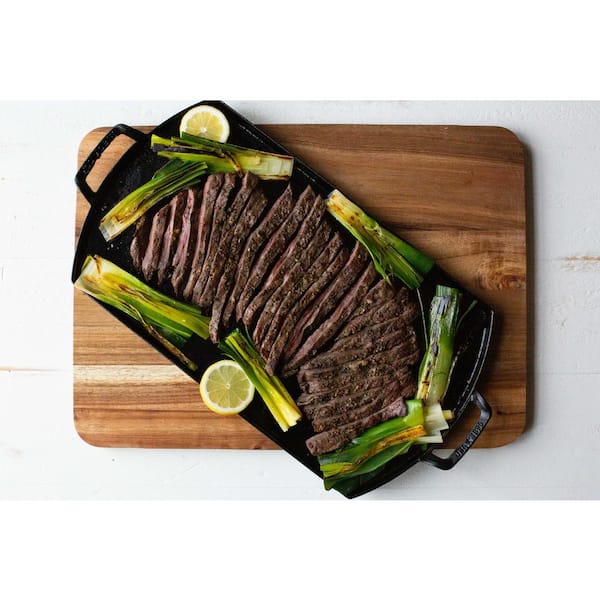 Triple Seasoned Double Burner Cast Iron Griddle