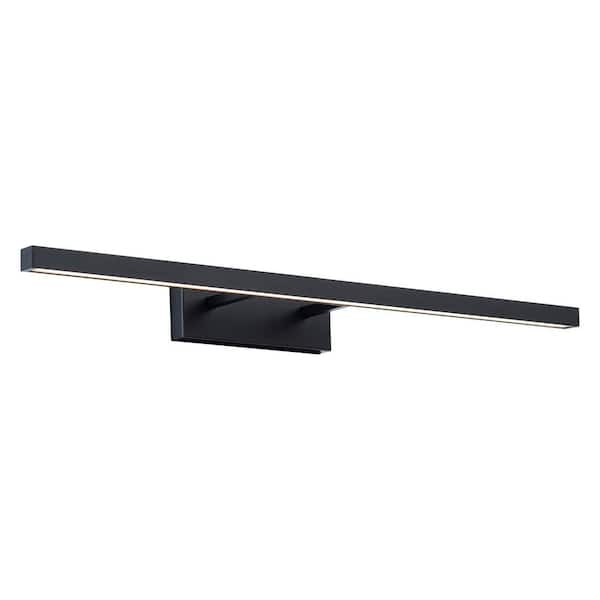 WAC Lighting Parallax 24 in. 1-Light Black LED Vanity Light Bar with Selectable White 2700K-3000K-3500K