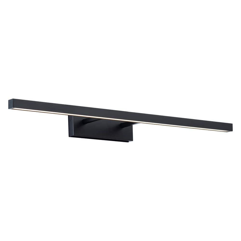 Parallax 24 in. 1-Light Black LED Vanity Light Bar with Selectable ...