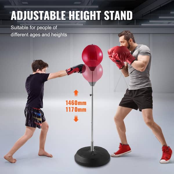 NSG Punching Bag For Kids & Boxing Gloves Set - Adjustable Freestanding Speed Bag With Spring-Loaded Stand, Junior Boxing Gloves & Hand Pump - Portable, Easy Assembly For Boys, Teens, Toddlers Ages 4