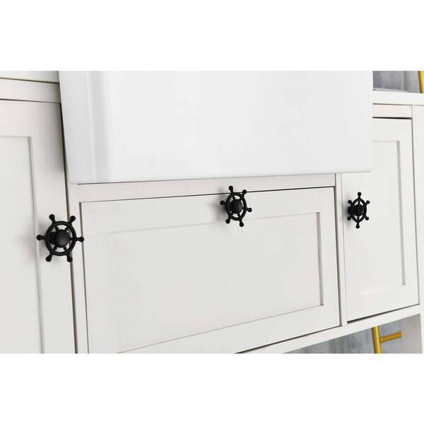 Lycvki 24 in. Drop-In Ceramic Bathroom Sink in White Apron Front