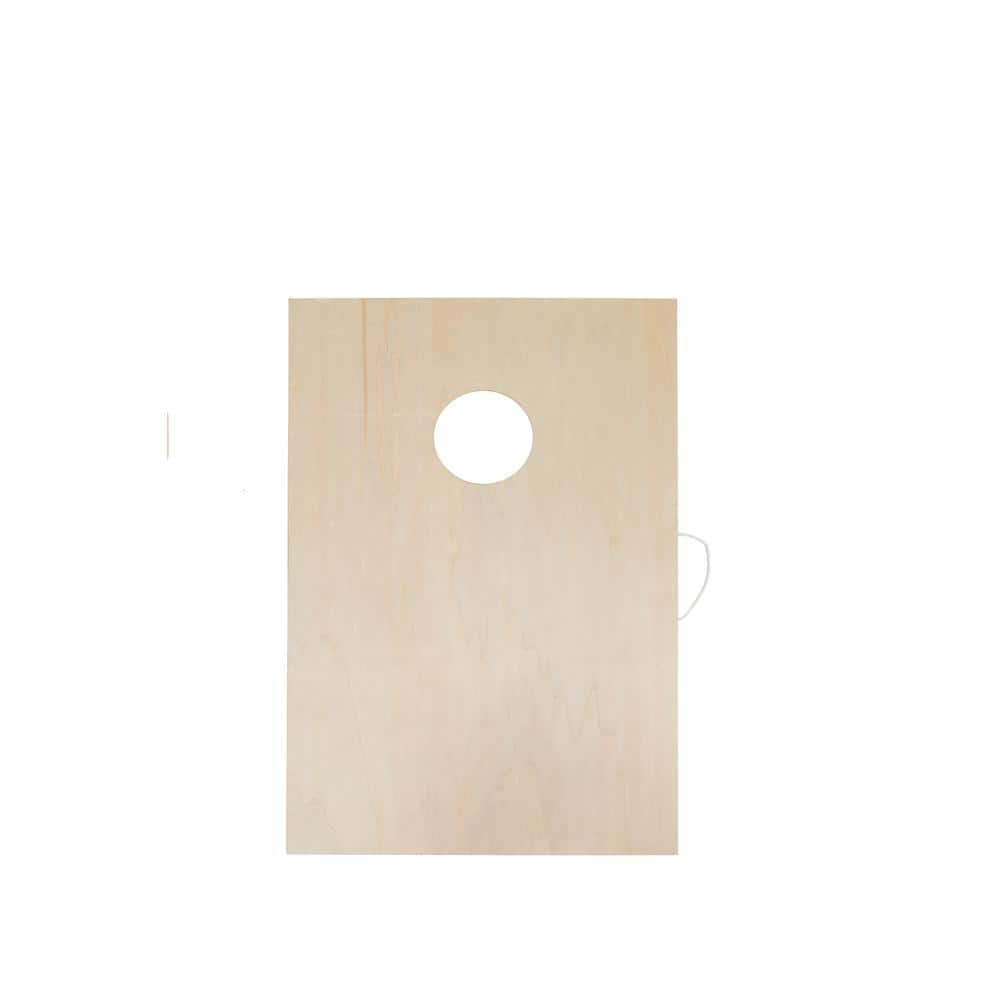 Classic Birch Veneer Wood Cornhole Set with Red and Blue Bean Bags