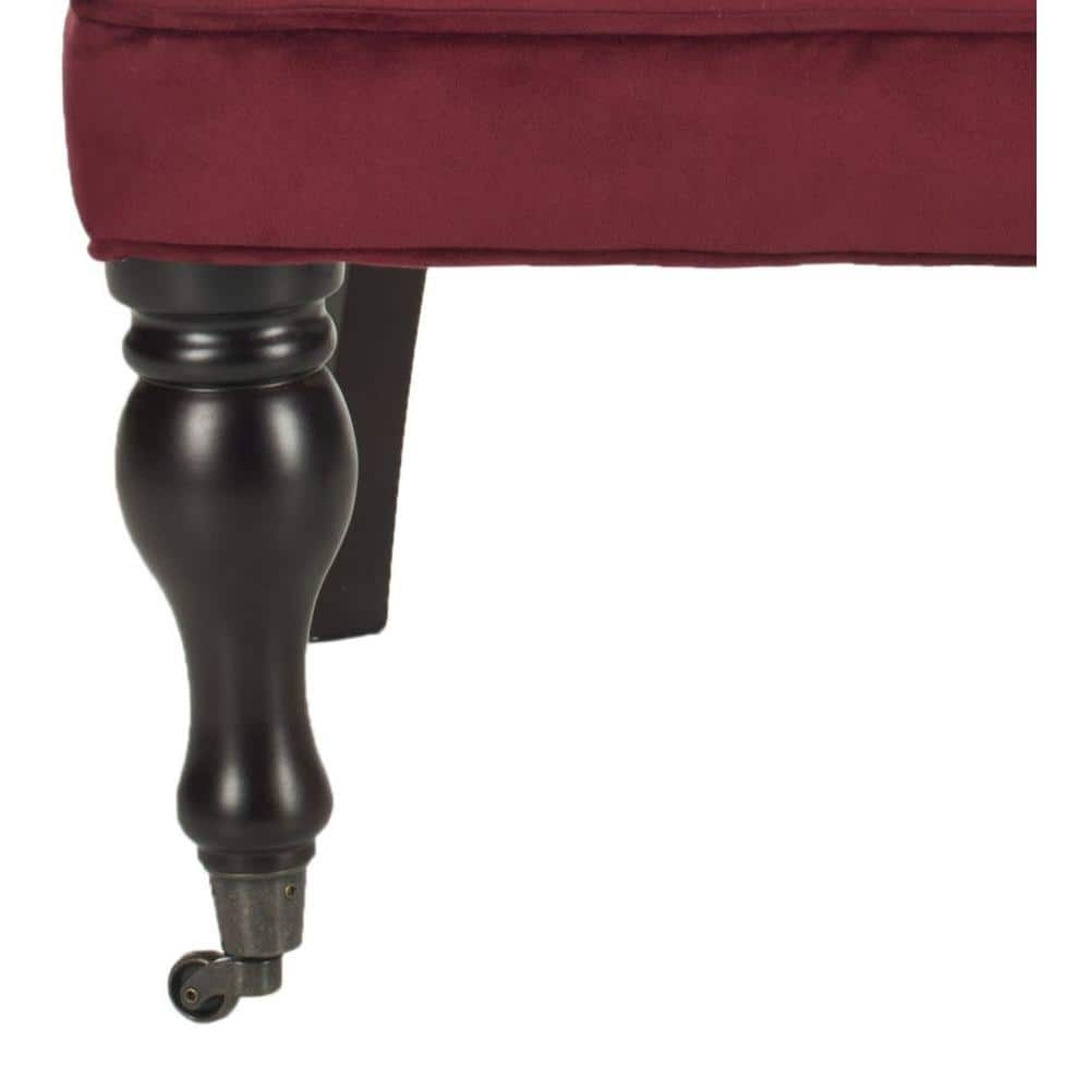 Elegant Red Velvet Contemporary Accent Chair with Curved Spindle Legs