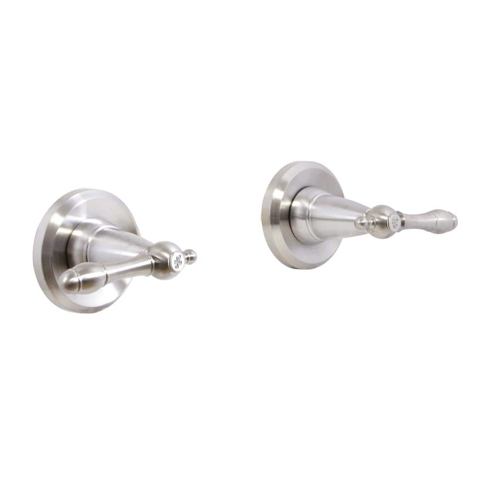 Satin Nickel Dual Handle Tub and Shower Faucet Set
