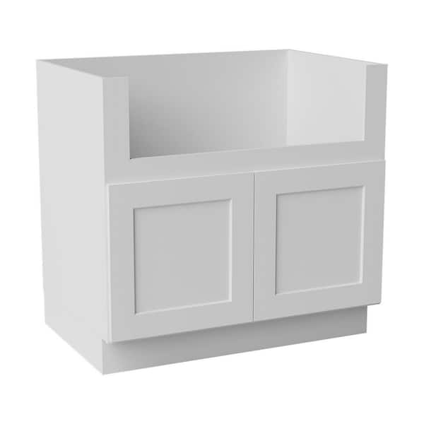 36 in. W x 24 in. D x 34.5 in. H Ready to Assemble Solid Wood Shaker Farm Sink Base Kitchen Cabinet in White